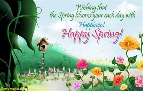 Wishing That The Spring Blooms Your Each Day With Happiness Happy