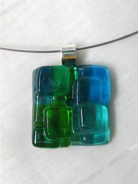 Fused Glass Pendant Fused Glass Jewelry Art By Foxworksstudio 3000