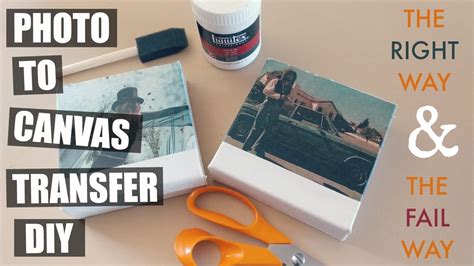 Photo To Canvas Transfer Diy The Right Way And The Fail Way Youtube