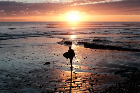 Sunset Surfing In California Leoferrandophotography