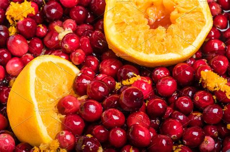 Cranberries And Oranges High Quality Food Images Creative Market