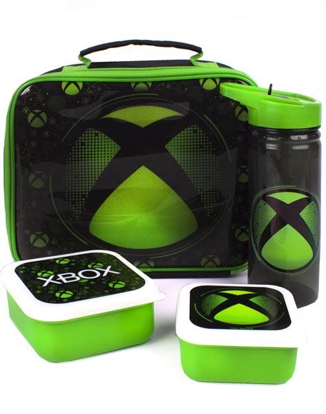 Xbox Gaming Logo 4 Piece Lunch Bag Set Black — Vanilla Underground