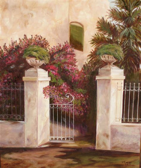 Garden Gate Painting By Joan Eure