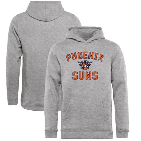 Highlight your kiddo's growing phoenix suns spirit with this impressive primary logo hoodie. Youth Phoenix Suns Fanatics Branded Heathered Gray Victory ...