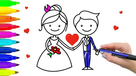 Animales, circo, colegio, comida, cuentos y leyendas, deportes, fantasía, fiestas, máscaras, música, naturaleza, profesiones y vehículos. Cómo dibujar a los novios. Boda Colorante Páginas para ...