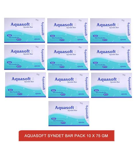 Aquasoft Syndet Bar Soap 75 G Pack Of 10 Buy Aquasoft Syndet Bar Soap