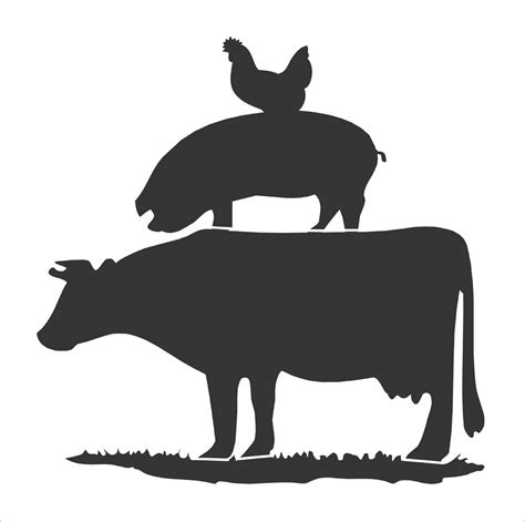 Silhouette Farm Animals At Getdrawings Free Download