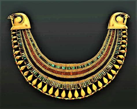 C 1859 Bc Faience Carnelian Turquoise And Gold Egyptian Broad