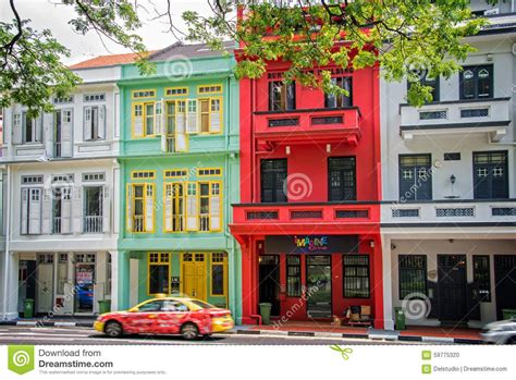 Colorful Singapore Traditional Houses Stock Photos Images And Pictures