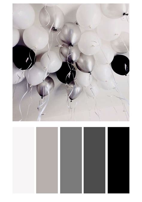 Color Palette White Grey Silver Black Colorpallete Renkler