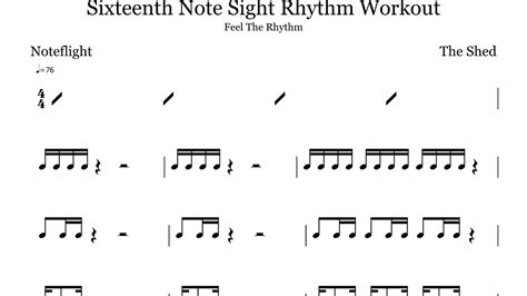 Reading The Ink Sixteenth Sight Rhythm Workout Youtube