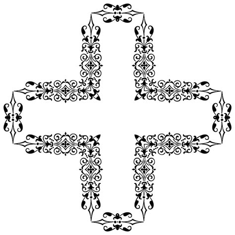 Ornamental Divider Cross 4 Clipart Free Download Transparent Png