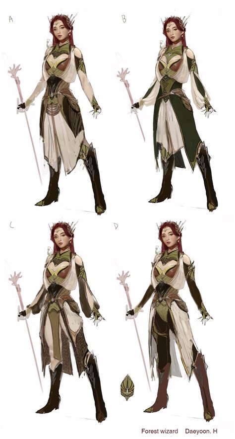 Artstation Design Exploration For Forest Wizard Daeyoon Huh
