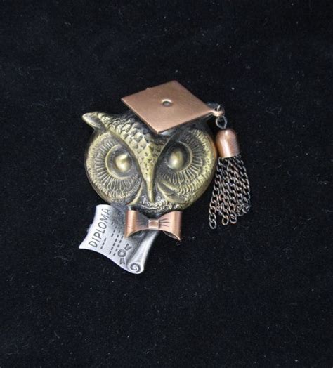 Wise Old Owl Brooch Owl Pin Owl Jewelry By Pinswithpersonality Owl