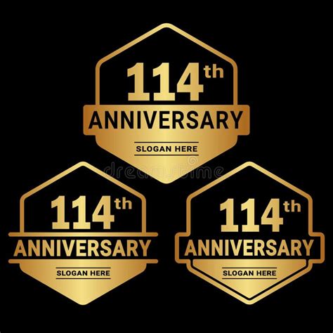114 Years Anniversary Celebration Logotype 114th Anniversary Logo