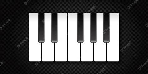 Premium Vector Realistic Isolated Piano Keyboard