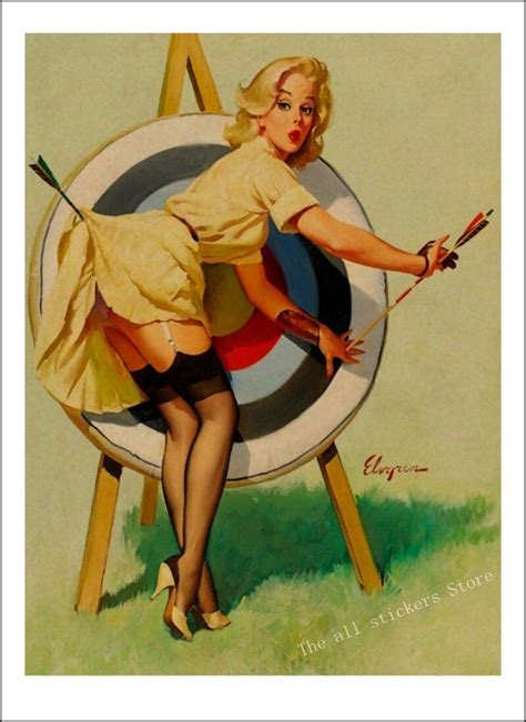 World War II Pinup Girls Retro Kraft Paper Poster Sexy Girl Decorative Painting For Military