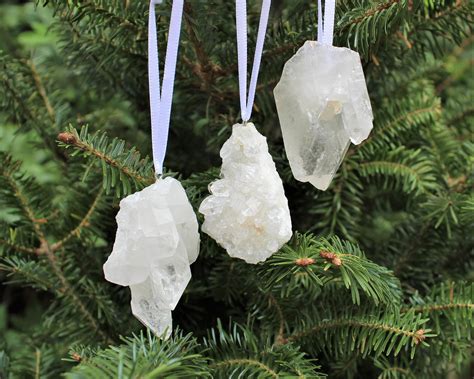 Clear Quartz Cluster Crystal Christmas Ornament Home Decorations For