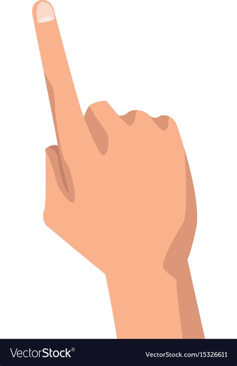 Human Hand Pointing Finger Gesture Royalty Free Vector Image