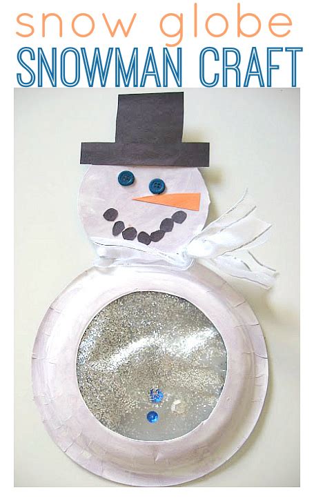 Snow Globe Snowman Craft For Kids No Time For Flash Cards