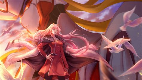 Don't use a title like i found a cool wallpaper of my favourite game or my first wallpaper, instead use a title like. Darling In The FranXX Zero Two Hiro Zero Two With Red ...
