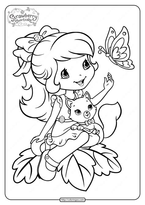 Strawberry Shortcake Coloring Pages Line Drawing Free Printable Porn