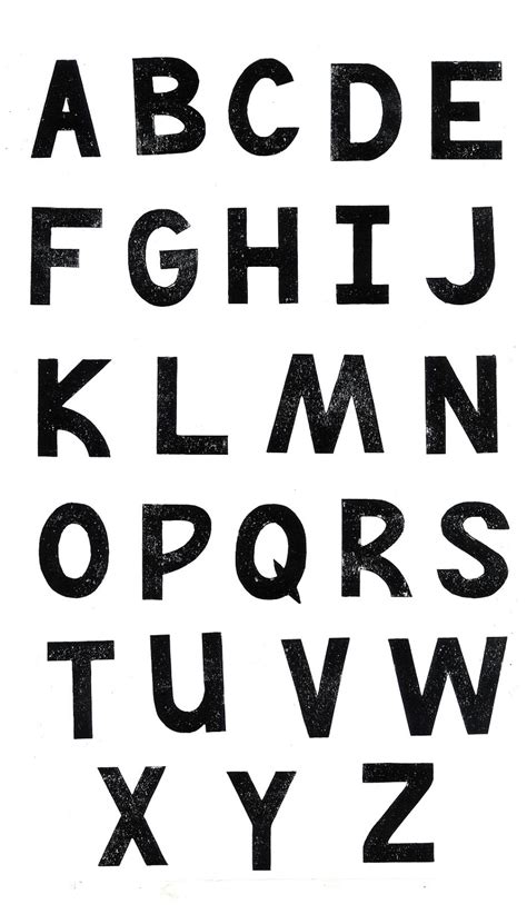 Printable Alphabet Capital Letters Template For Applique Pdf Letter