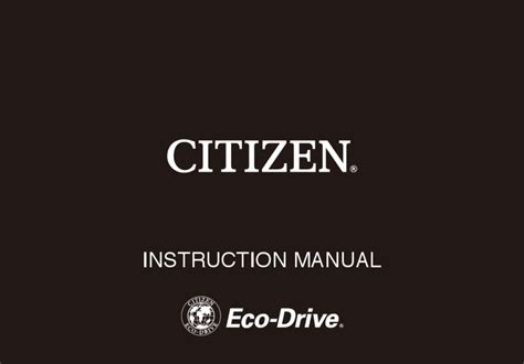 Citizen Watch Instruction Manual Pdf Download Manualslib
