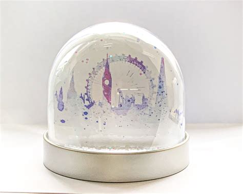 Snow Globe Of London Christmas Decoration Of Water Colour Etsy Uk
