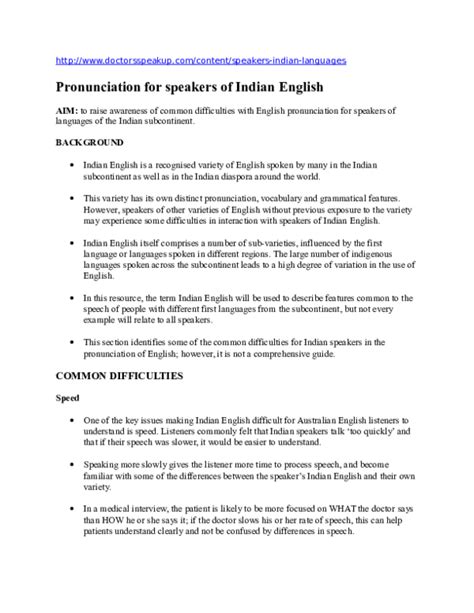 Doc Pronunciation For Speakers Of Indian English Sakshi Ahuja