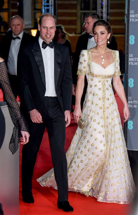 Kate Middleton Stuns In Glamorous White And Gold Gown At The Bafta Awards