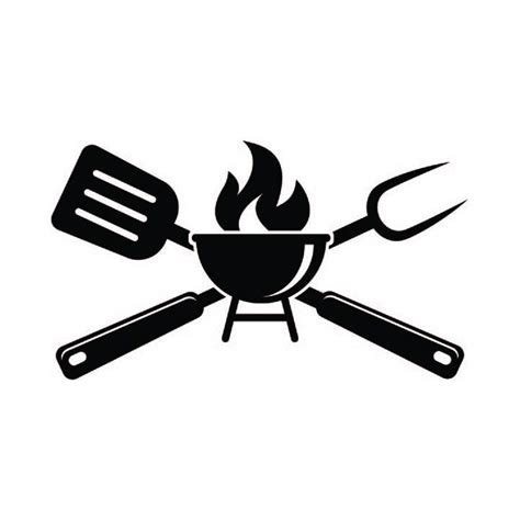 Bbq Grill Crossed Fork And Spatula Eps Svg And A Png Vinyl Etsy