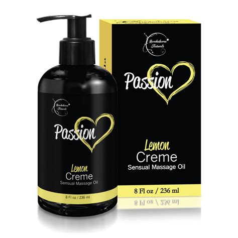 Passion Lemon Crème Sensual Massage Oil Brookethorne Naturals
