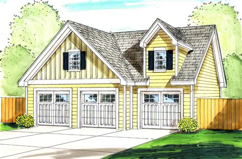 3 Car Garage With Loft Above 62517dj Cad Available Carriage Pdf