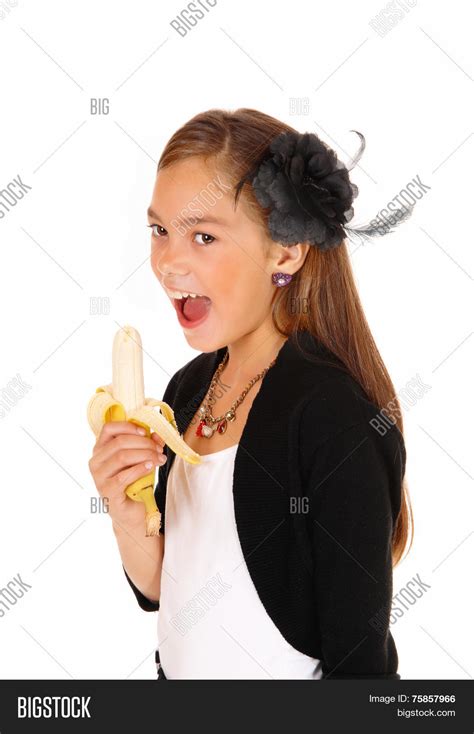 Girl Eating Banana Image And Photo Free Trial Bigstock