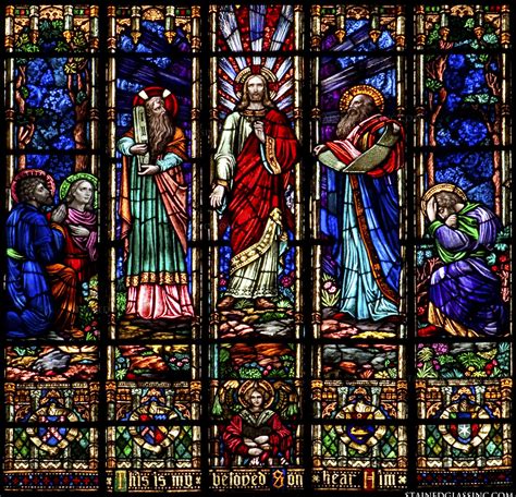 Transfigured Religious Stained Glass Window