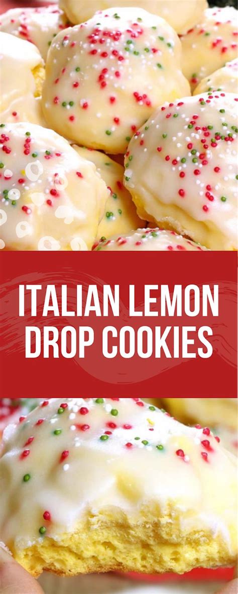 These lemon christmas cookies look so festive and they are very easy to make. Italian Lemon Drop Cookies (With images) | Lemon drop ...