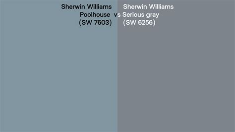 Sherwin Williams Poolhouse Vs Serious Gray Side By Side Comparison