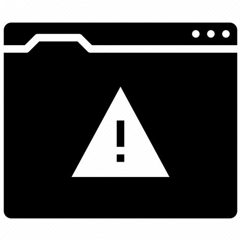 Untrusted Website Certificate Warning Error Alert Browser Icon