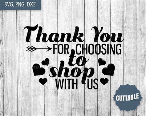Small Business Store Svg Cut File Thank You For Choosing To Etsy