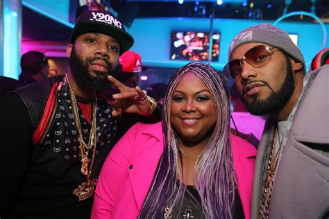 Angela Yee Young Lace James Harden And Slim Thug Turn Up At Engine