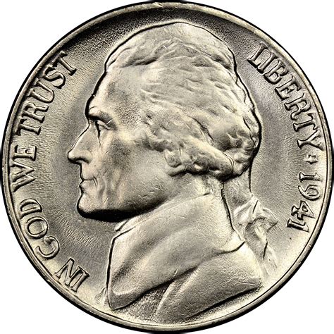 1941 5c Ms Jefferson Five Cents Ngc