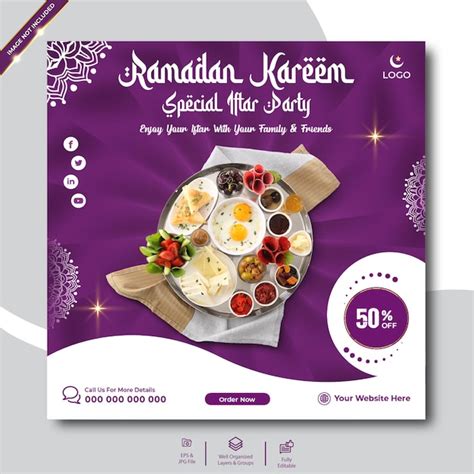 Premium Vector Ramadan Special Food Menu Social Media Post Or Square