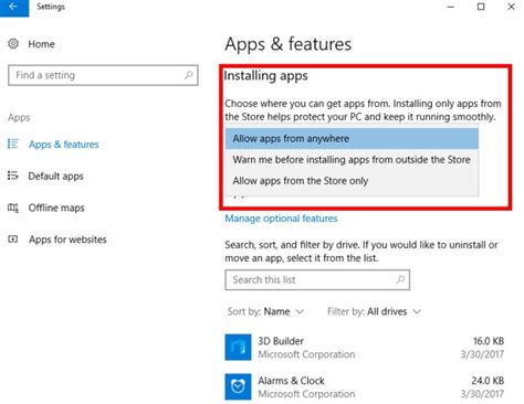 How To Prevent Installation Of Apps From Outside The Windows Store
