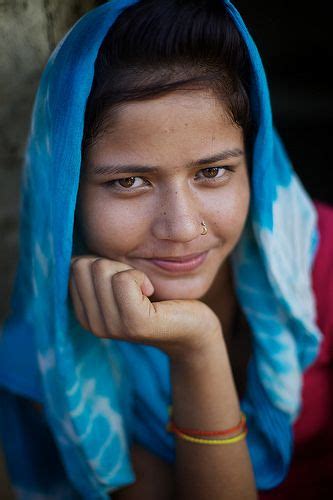 Nepali Girl Portrait In Village Terai Range Nepal Portrait Girl
