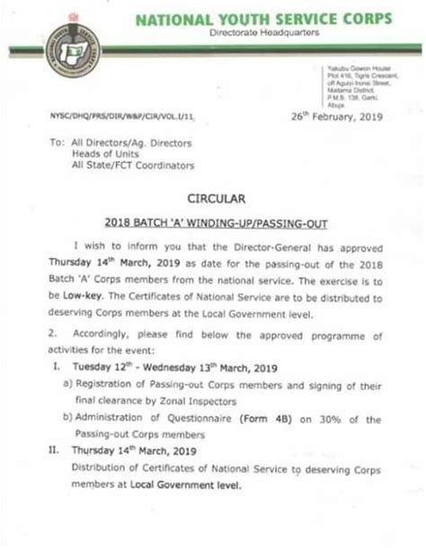 Nysc Ppa Clearance Letter Sample Nysc Relocation Process For 2015
