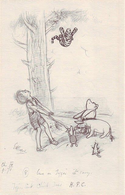 Back To The Days Of Christopher Robin Winnie The Pooh Drawing