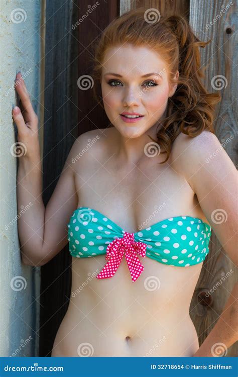 Busty Redhead Bikini Telegraph