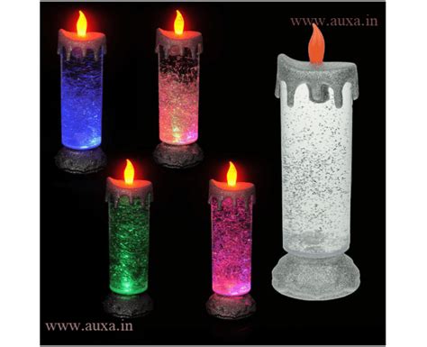 Swirling Led Glitter Candle Color Changing Glitter Light 1 Pc