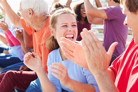 Audience Cheering At Outdoor Concert — Stock Photo © Monkeybusiness